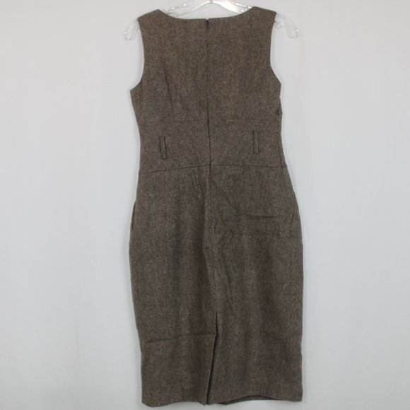 Banana Republic Sleeveless Brown Tweed Dress - Picture 2 of 11